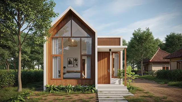 Model Rumah 5x8 Sederhana Biaya Murah Cocok untuk Desa/Gemini AI