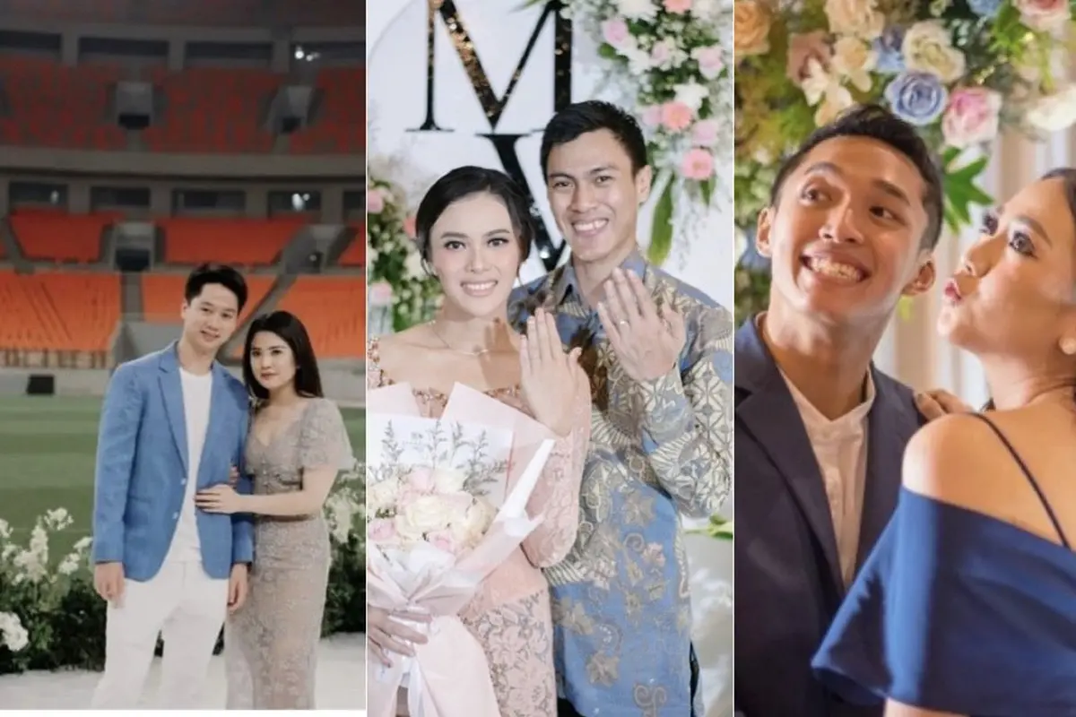 Tampilan Pebulu Tangkis Indonesia dan Pasangan Ketika Bertunangan