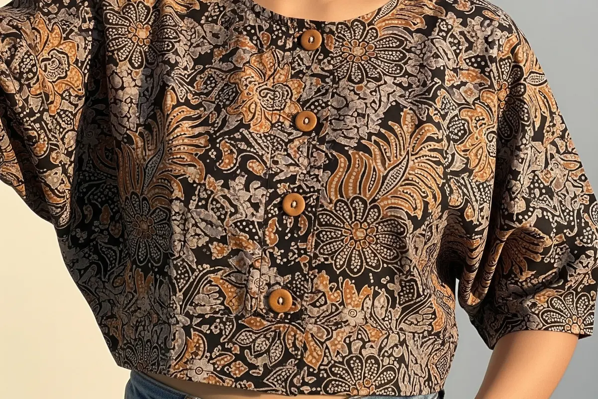 9 Model Batik Lengan Dolman Crop Top Santai, Pilihan Gaya Kekinian