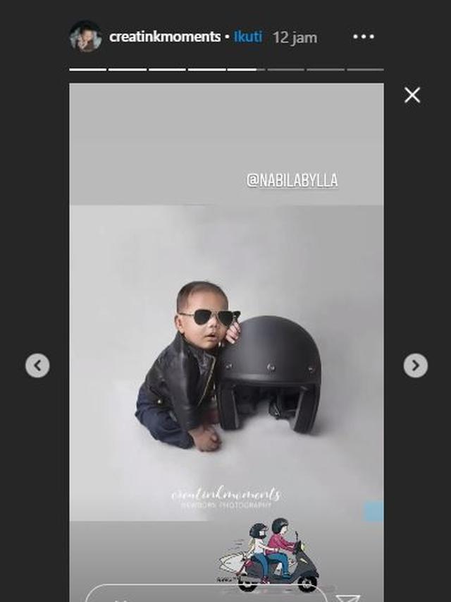 6 Pemotretan Baby Born Anak Nabila Putri, Gayanya Curi Perhatian