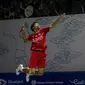 Indonesia berhasil meloloskan 3 wakilnya dari total 9 wakil yang bertanding di hari pertama Turnamen Bulu Tangkis East Ventures Indonesia Open 2022 di Istora Senayan, Jakarta (14/6/2022). Salah satunya adalah Anthony Sinisuka Ginting yang terlibat "perang saudara" dengan Tommy Sugiarto. (Bola.com/Bagaskara Lazuardi)