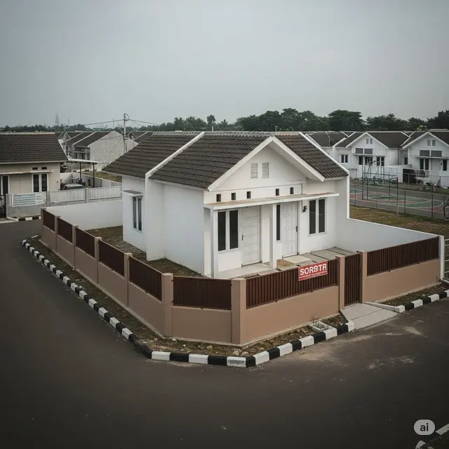 Rumah Sederhana Cat Putih. Foto: Gemini