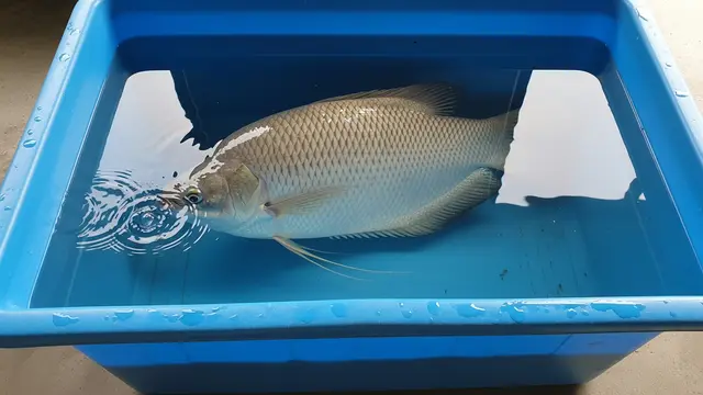 Cara Memelihara Ikan Gurami di Wadah Plastik Bekas. Foto: AI Generated