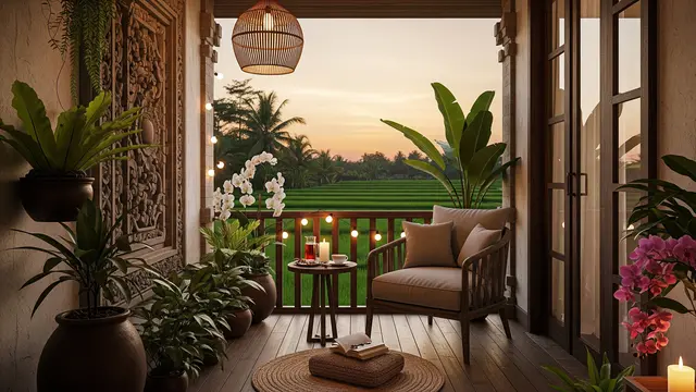 Cara Membuat Teras Kecil Jadi Spot Favorit Saat Sore Hari/ Ilustrasi AI