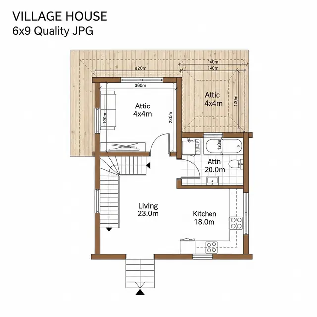 12 Gambar Denah Rumah Sederhana Ukuran 6x9 di Kampung, Hemat Lahan dan