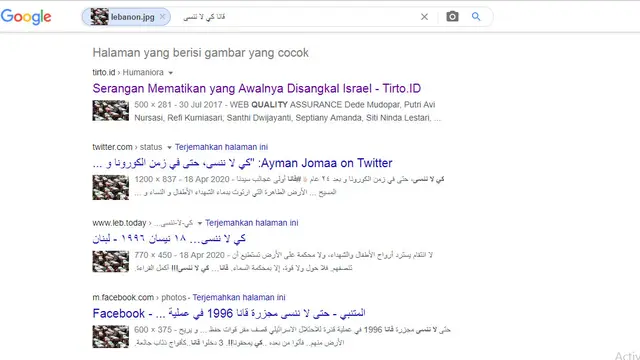 Hasil penelusuran Google Image