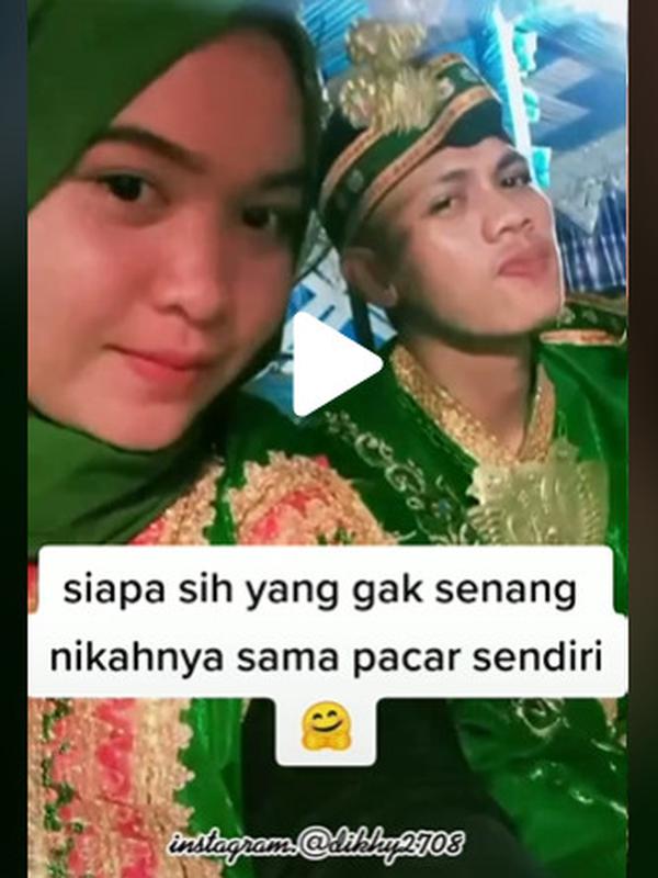 Dijodohkan orang tua padahal punya pacar, pemuda ini justru terkejut lihat calon istrinya. (Sumber: TikTok/@dandhy25)