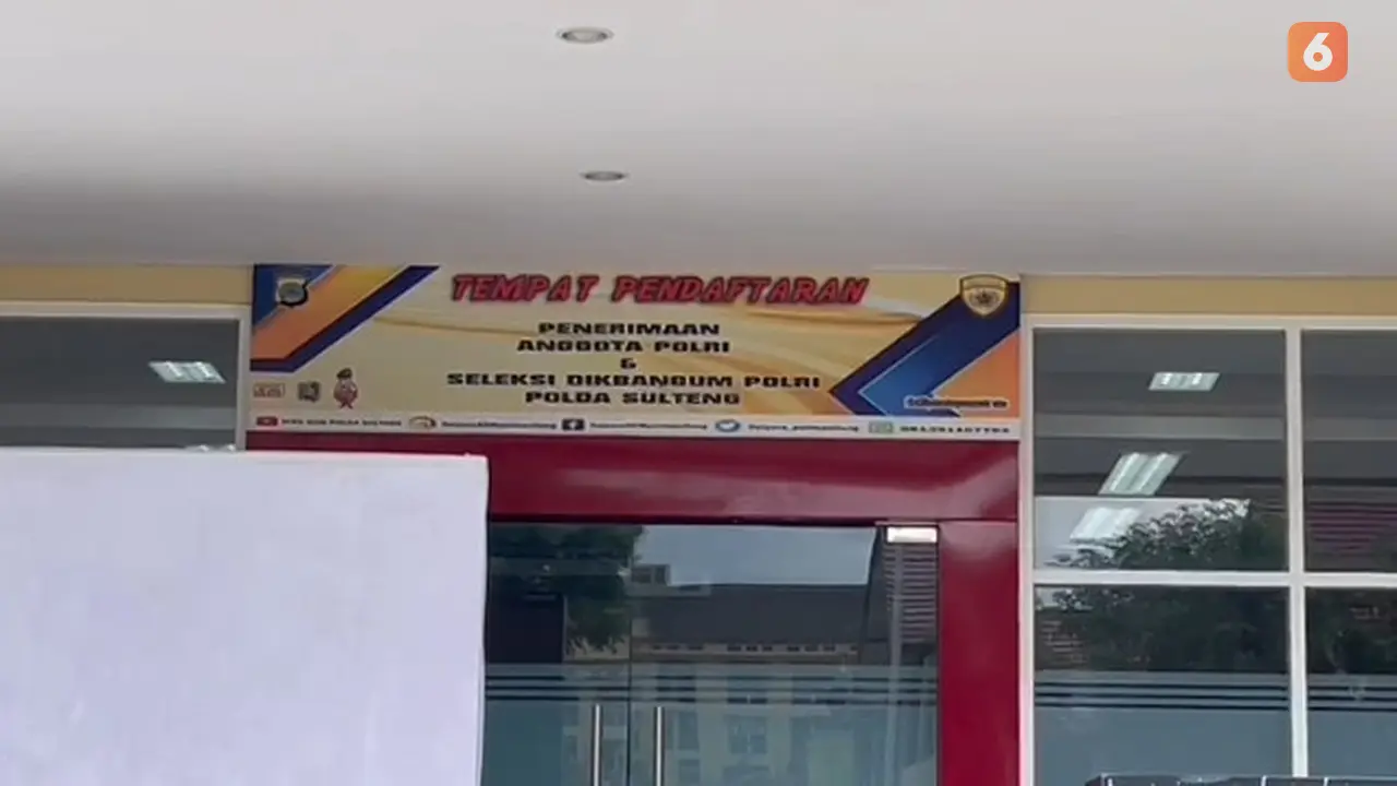 ruang tempat pendaftaran bintara di Polda Sulteng