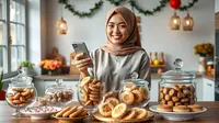 caption jualan kue kering lebaran ©Ilustrasi dibuat AI
