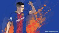 Philippe Coutinho bintang Barcelona asal Brasil. GORILASPORT