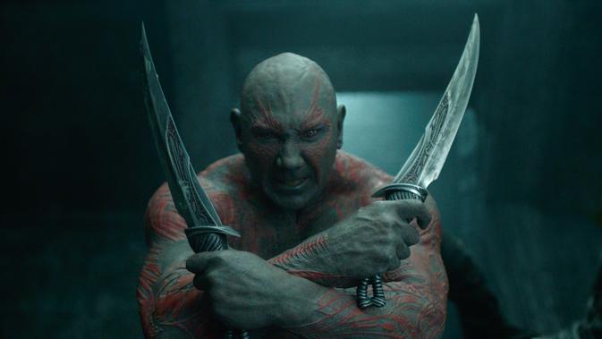 Dave Bautista sebagai Drax di Guardians of the Galaxy. (Marvel Studios)