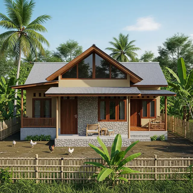 Desain Rumah Sederhana 3 Kamar di Kampung