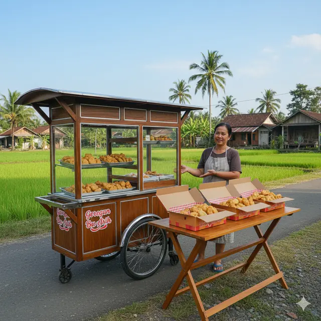 Lebih Laku Warung Kopi, Warung Gorengan, atau Warung Sembako di Kampung?/Ilustrasi AI