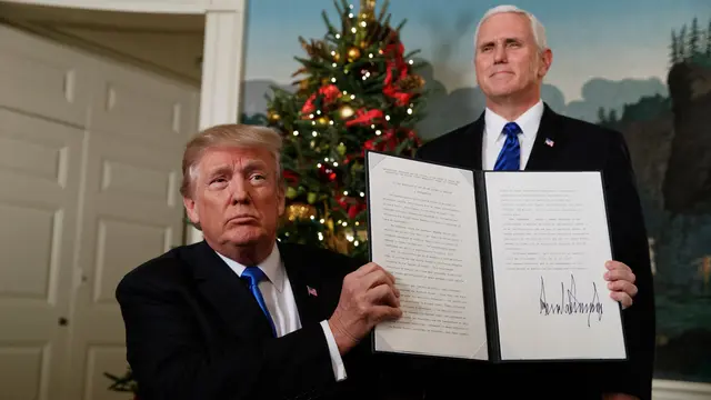 Sah Jadi Ibukota Israel, Ini Dokumen yang di Tandatangani Donald Trump