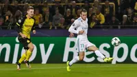 Winger Real Madrid, Gareth Bale cetak gol ke gawang Borussia Dortmund (Foto: Real Madrid)