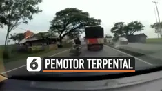 TRAGIS, PENGENDARA MOTOR TERPENTAL AKIBAT LUBANG DI JALANAN