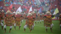 Pembukaan BRI Liga 1 2023/2024 antara Bali United melawan PSS Sleman di Stadion Kapten I Wayan Dipta, Gianyar, Sabtu (1/7/2023) sore WIB. (Bola.com/Alit Binawan).