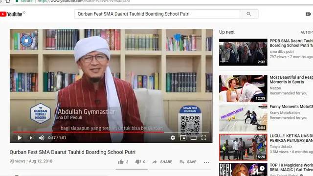 tangkapan layar youtube