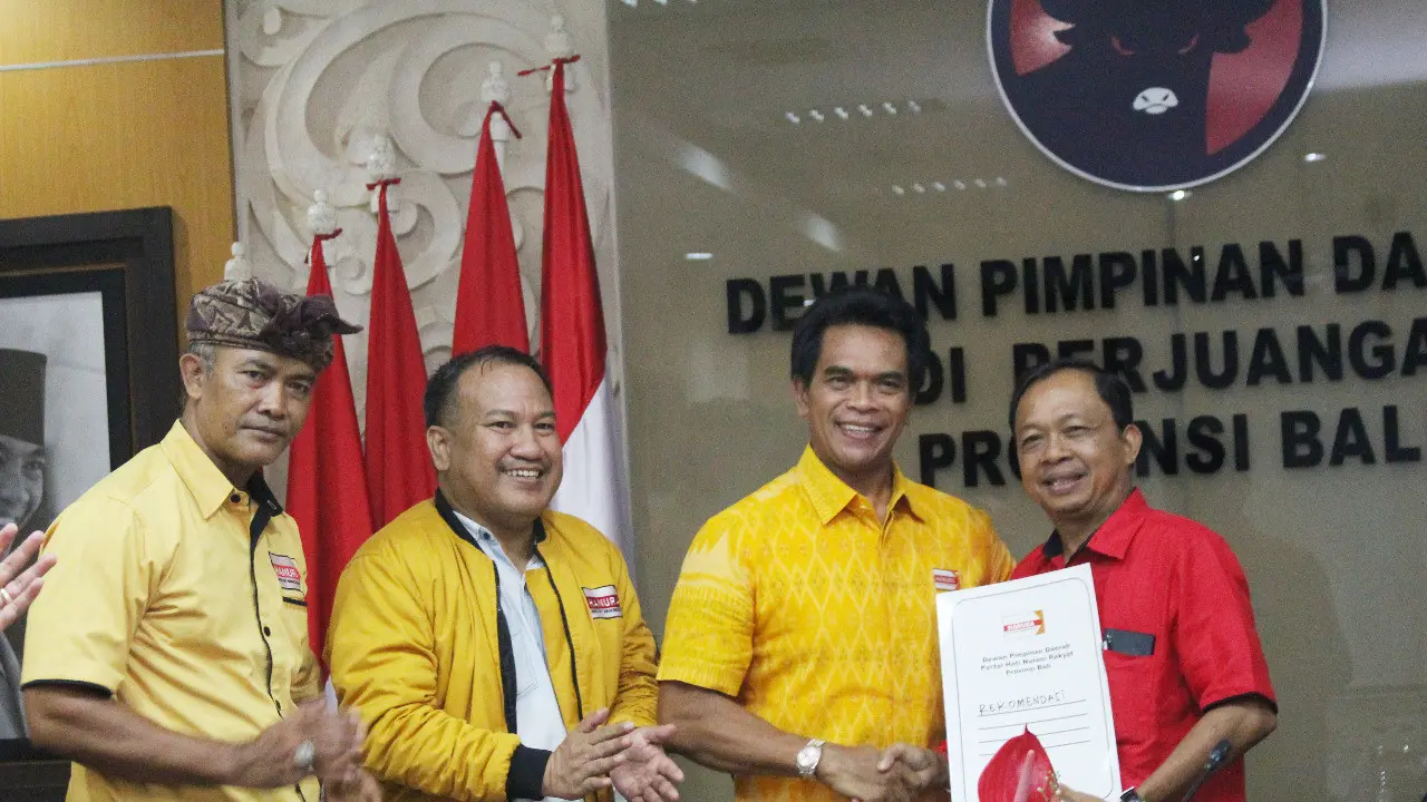 Datangi Kantor PDIP, Hanura Komitmen Satu Jalur Menangkan Koster