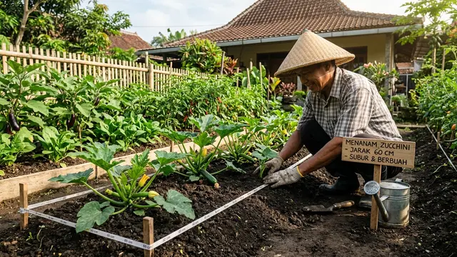 Cara Menanam Zucchini di Pekarangan (AI Generated)