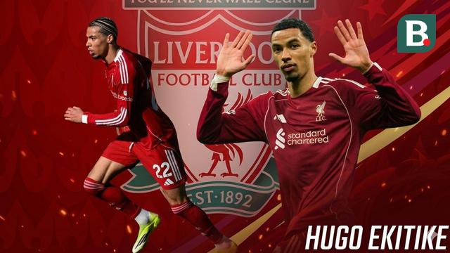 Ilustrasi striker Liverpool, Hugo Ekitike. (Bola.com/AFP/Gemini)