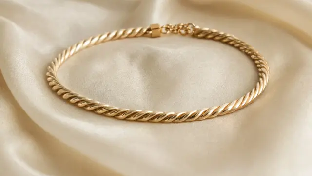 Model Gelang Emas Twisted Cable Terbaru 2026