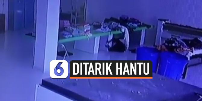 VIDEO: Terekam CCTV, Petugas RS Ditarik Makhluk Halus