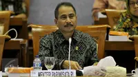 Menteri Pariwisata, Arief Yahya saat mengikuti rapat kerja dengan Komisi X DPR di Kompleks Parlemen, Senayan, Jakarta, Rabu (30/9/2015). (Liputan6.Com/Johan Tallo)