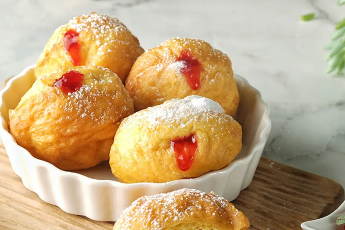 donat bomboloni stroberi