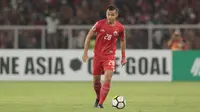 Pemain Persija Jakarta, Rezaldi Hehanussa saat melawan Johor Darul Ta’zim pada laga Piala AFC 2018 di Stadion Utama Gelora Bung Karno, Jakarta, Selasa (10/4/2018). Persija Jakarta menang 4-0.  (Bola.com/Nick Hanoatubun)