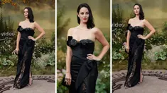 Foto kombinasi Kaya Scodelario saat menghadiri pemutaran perdana dunia serial TV 'The Lord of the Rings: The Rings of Power' di London, Selasa, 30 Agustus 2022. (Photo by Scott Garfitt/Invision/AP)