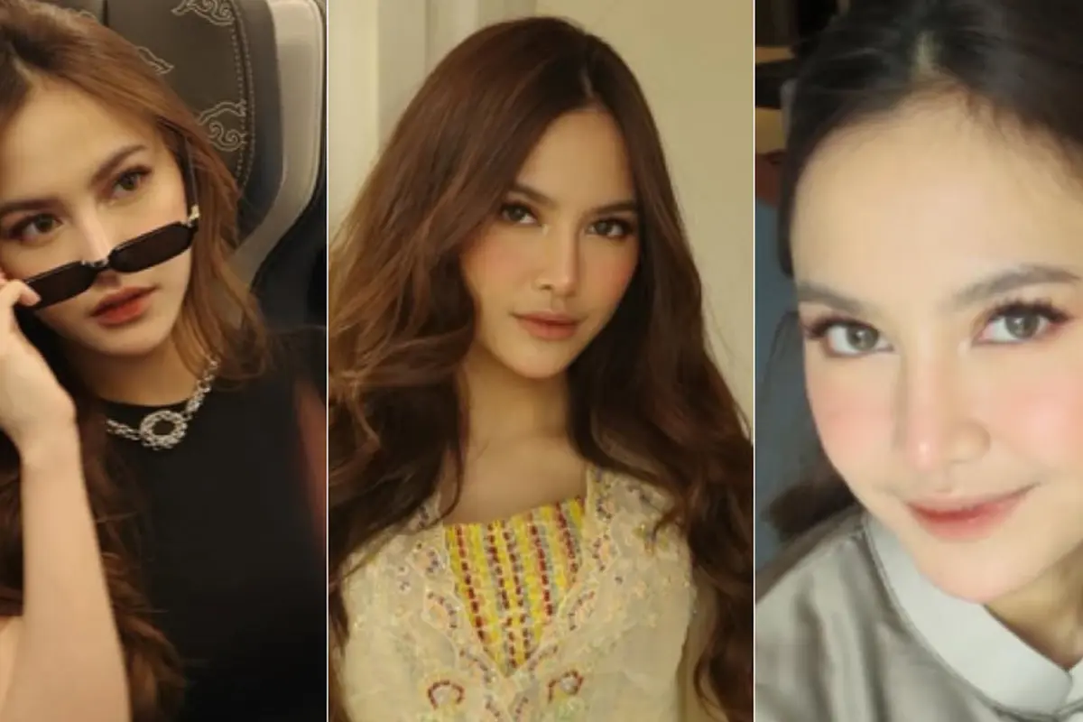 Outfit Mahalini saat Perdana Rayakan Lebaran