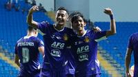 R. Farandi dan Yusuf Meilana menyumbang dua gol dalam kemenangan 4-0 yang diraih Persik Kediri atas Borneo FC di Stadion Batakan Balikpapan, Jumat (27/12/2024). (Bola.com/Gatot Sumitro)