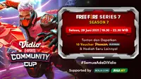Saksikan! Link Live Streaming Vidio Community Cup Season 7 Free Fire Season 7, Selasa 29 Juni