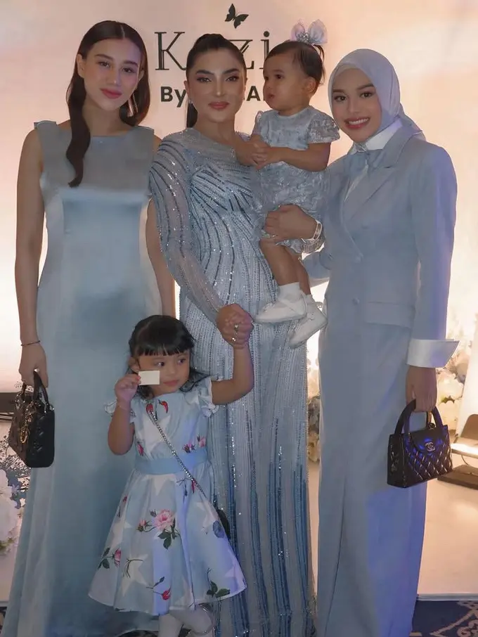 Gaya Kompak Saudara Ipar Aaliyah Massaid dan Aurel Hermansyah di acara Ashanty