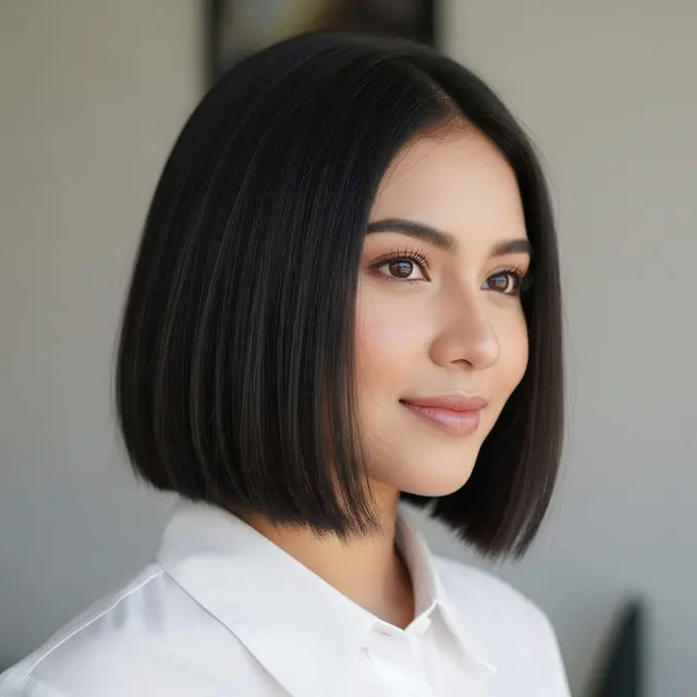 Model Rambut Pendek Bob Sebahu Minim Styling