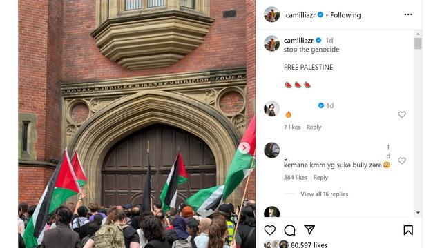 Zara Anak Ridwan Kamil Bela Palestina