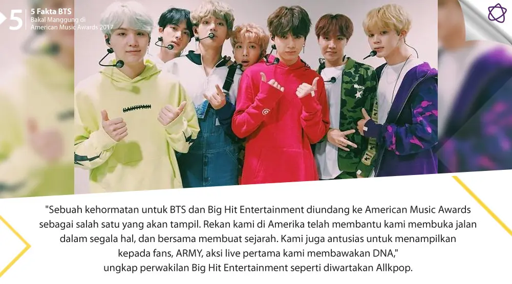 5 Fakta BTS Bakal Manggung di American Music Awards 2017 (Foto: Twitter/bts_bighit, Desain: Nurman Abdul Hakim/Bintang.com)