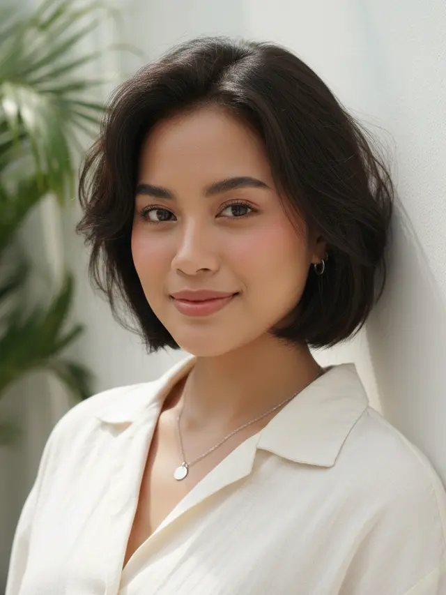 Potongan Rambut Wanita Pendek untuk Rambut Mengembang (Foto: Gemini AI)