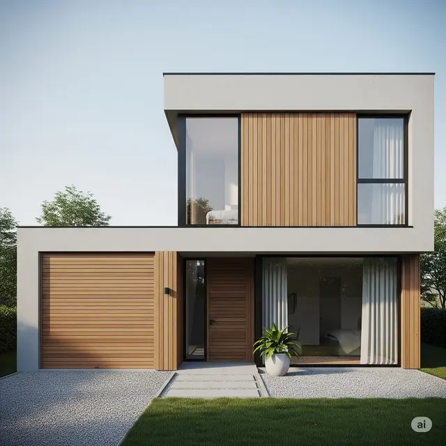 Desain Rumah Minimalis Modern 6x10 3 Kamar Ada Garasi (Gemini AI)