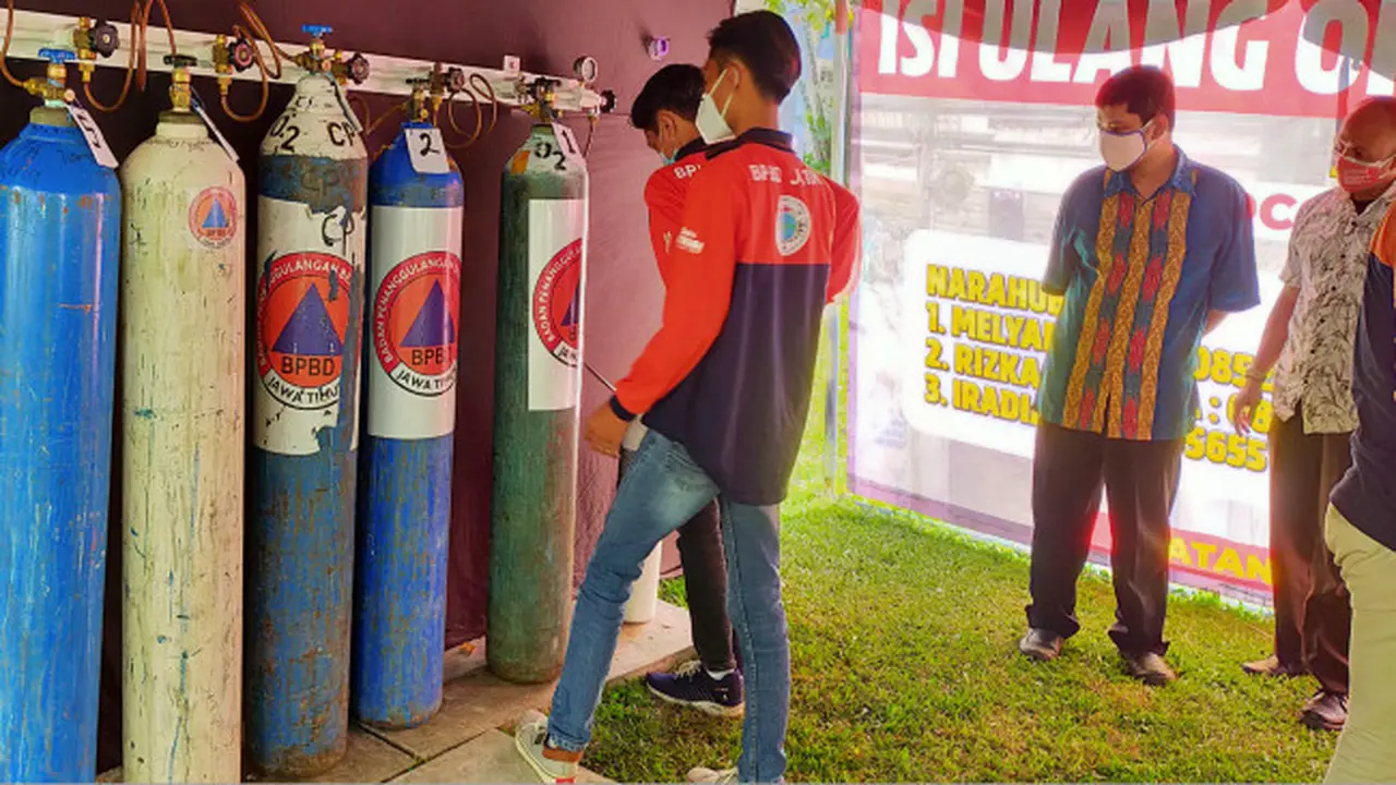 Layanan Isi Oksigen Gratis di Malang Langsung Diserbu Warga
