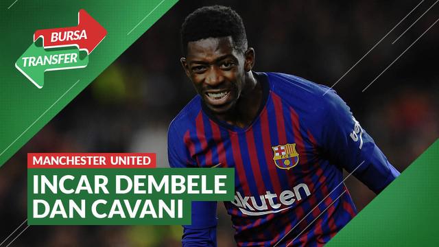 Berita video bursa transfer kali ini membahas Manchester United yang mengincar Ousmane Dembele dan Edinson Cavani bila gagal mendatangkan Jadon Sanco.