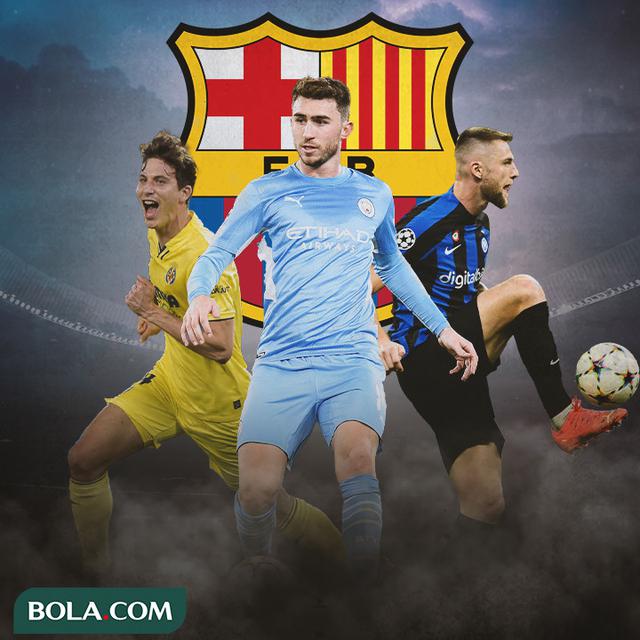 Ilustrasi - Pau Torres, Aymeric Laporte, Milan Skriniar