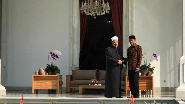 Presiden Jokowi menerima Imam Besar dan Grand Syeikh Al-Azhar Ahmad Muhammad Ath-Thayeb