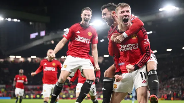 Foto: Momen Emosional Rasmus Hojlund Cetak Gol untuk MU, Penantian Panjang 1000 Menit Lebih Tuntas Tadi Malam