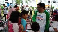 Plt Gubernur DKI Jakarta, Djarot Saiful Hidayat, di Rusunawa Pesakih, Jakarta Barat, Sabtu (13/5/2016). (Liputan6.com/Ahmad Romadoni)