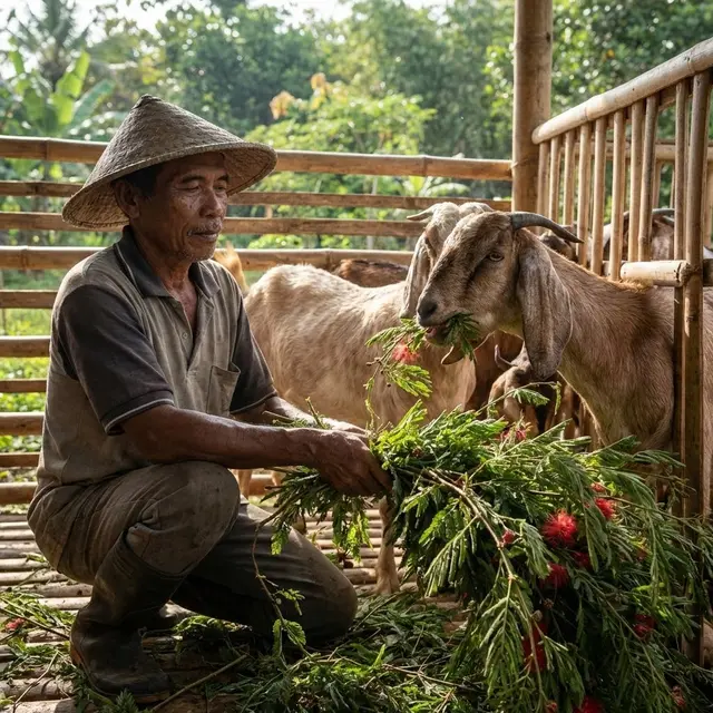 Pakan Hijauan Paling Kaya Protein untuk Kambing