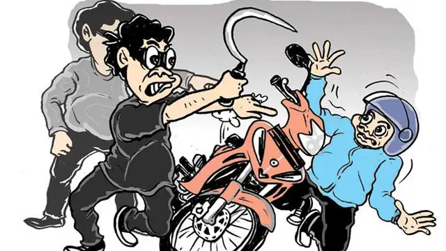 Ilustrasi begal motor
