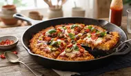 Resep Pizza Nasi Pedas, Kerak Renyah Anti Gagal