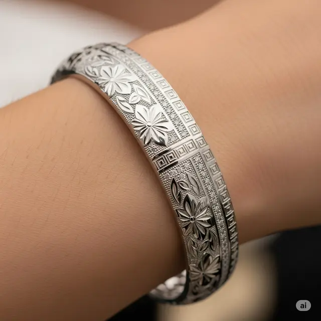 Bangle Ukiran Floral/Geometris